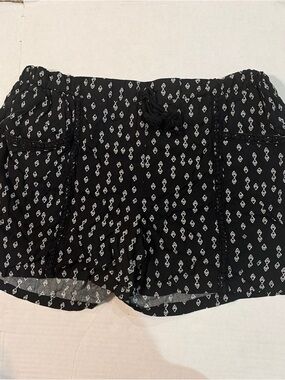 Falls Creek Black Printed Athletic Shorts